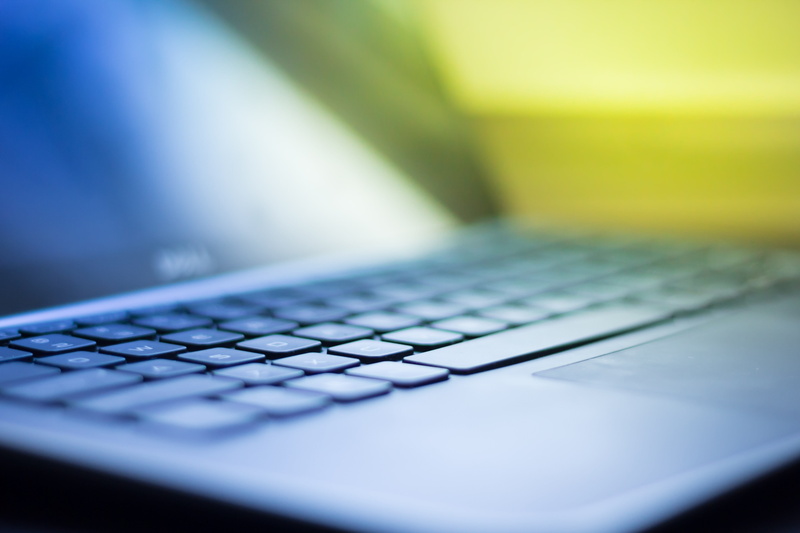 computer keyboard, single object, copy space, focus, dell, no people, computer key, selective, laptop, table, wireless technology, 5K, working, computer equipment