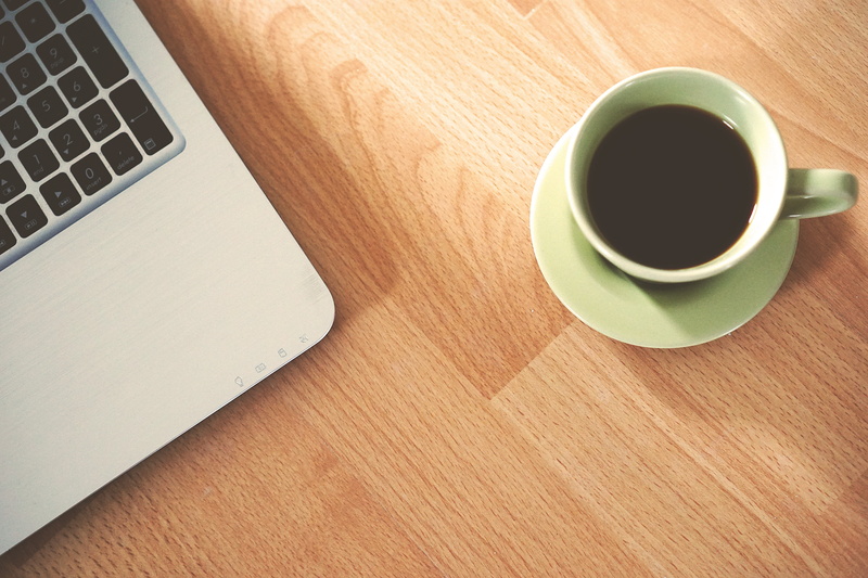 laptop, connection, mug, desk, office desks, crockery, cup, refreshment, drink, no people, coffee, coffee cup, brown, business, wireless technology, portable