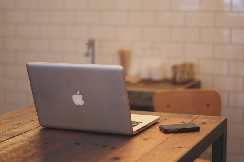 business, man made, no people, silver, chair, home office, wood - material, desk, brown, wall, close-up, workstation, notebook, computer, man made object