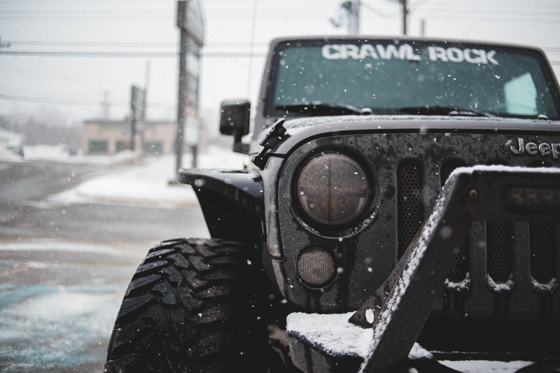 car, tire, snow, headlight, 5K, automobile, wet, nature, water, light, wheel, machine, offroad, suv, mode of transportation, snowing, land vehicle, weather