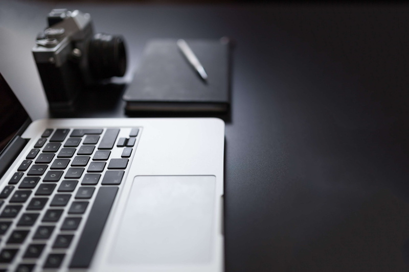 copy space, furniture, communication, blogging, computer, technology, notebook, connection, macbook, 4K, close-up, computer keyboard, computer key, still life