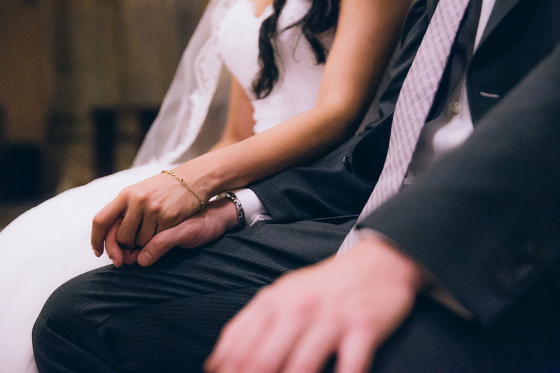 dress, marriage, emotion, romance, outdoor, white, adult, human hand, holding, bouquet, wife, caucasian, black, man, human body part, wedding, human limb