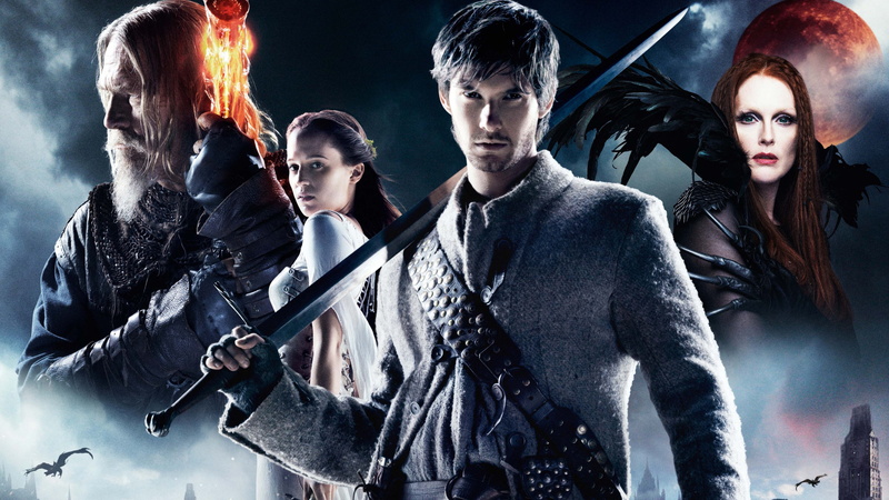 Alicia Vikander, poster, film, character, 7th son, Seventh Son, movie, fire, warrior, eagle, Julianne Moore, sword, 4K, moon, illustration, mage, Ben Barnes