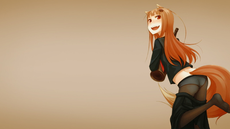 anime, hd, wolf, spice, 1080P, cartoon/comic, and