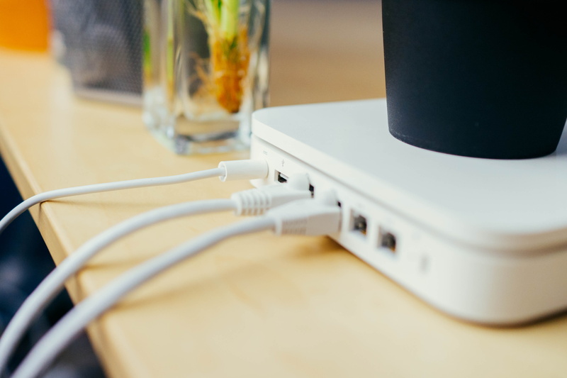 leads, still life, black, computer cable, office, computer equipment, connected, pot, router, table, indoors, electrical equipment, suppliers, equipment