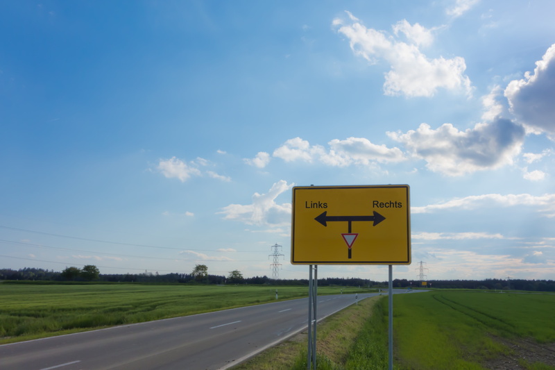 4K, symbol, yellow, junction, contradictory, day, sign, transportation, arrow symbol, landscape, no people, direction, guidance, communication, funny
