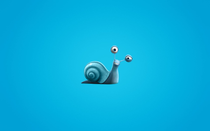 technology, digital composite, copy space, close-up, illustration, blue background, indoors, humor, creativity, snail, no People, silver colored, metal