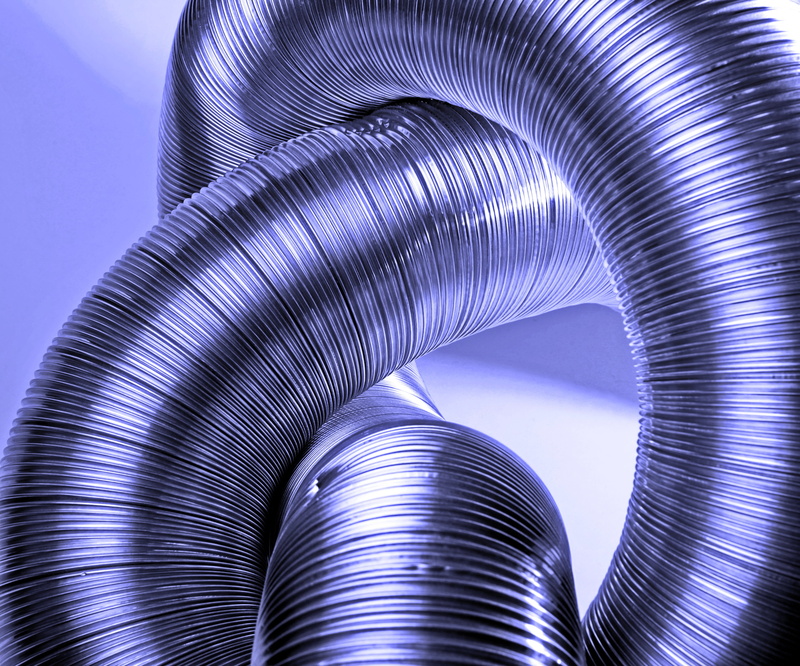 metal industry, studio shot, curve, ventilation pipe, backgrounds, abstract, gray, shiny, Tube, close-up, hose, alloy, aluminum tube, blue, textured, no people