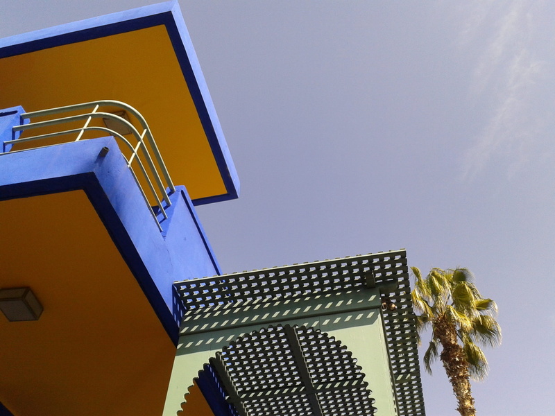 blue, hot, copy space, low angle view, built Structure, architecture, summer, Sky, Blue, travel, railing, technology, building, Summer, sunlight, 2K, yellow