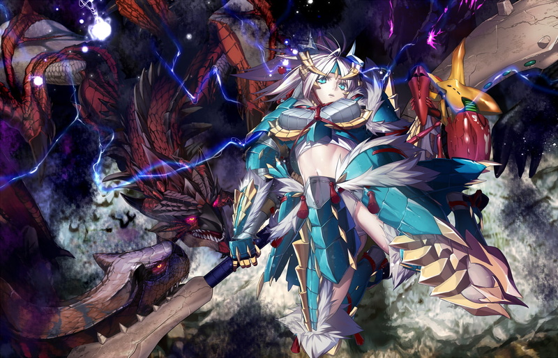 online, mmo, weapon, 720P, anime, hunter, rpg, hunting, hullabaloo, dragon, fighting, monster, armor, fantasy, warrior, action