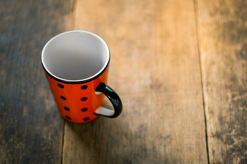 coffee - drink, food and drink, red, steel, cup, single object, white, one, brown, simplicity, coffee cup, empty, coffee, vintage, directly above, liquid