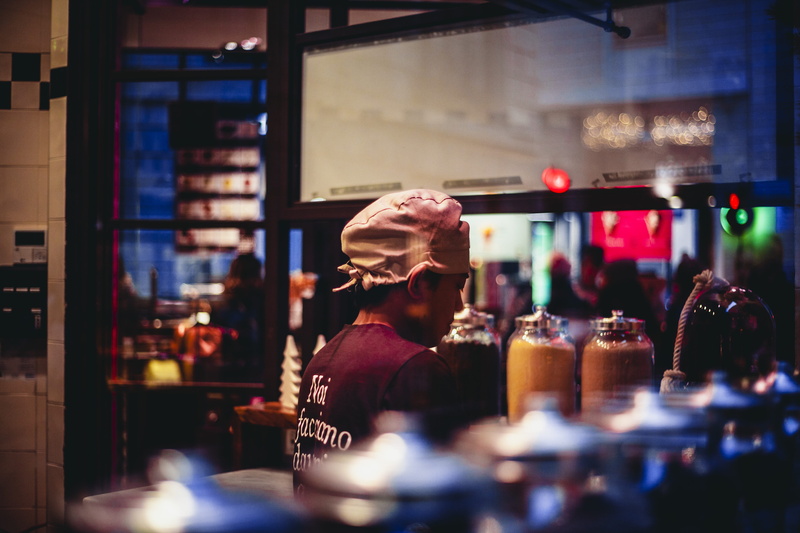 color, bar counter, people, pub, nightclub, food and drink, room, occupation, shopping, glass - material, selective focus, restaurant, women, shirt, adult