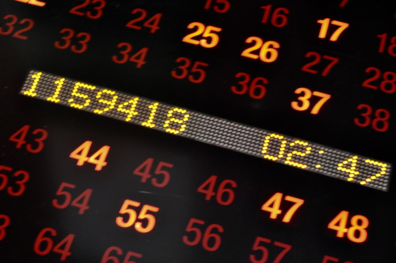 technology, led, vegas, corporate business, numbers, keno, trading, illuminated, board, communication, indoors, red, global finance, exchange rate, united states