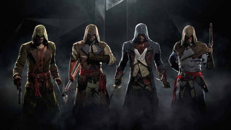 gamers, video games, Video Game Art, 4K, Assassins Creed:  Unity