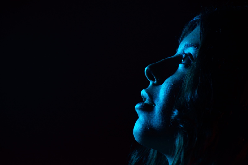eyes, contemplation, human body part, adult, one person, girl, emotion, human face, profile view, sadness, facial expression, copy space, fashion, body part