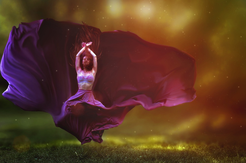 5K, skirt, woman, beautiful woman, field, jump, land, sky, clothing, outdoors, nature, fashion, hands, adult, going, night, raising, beauty in nature