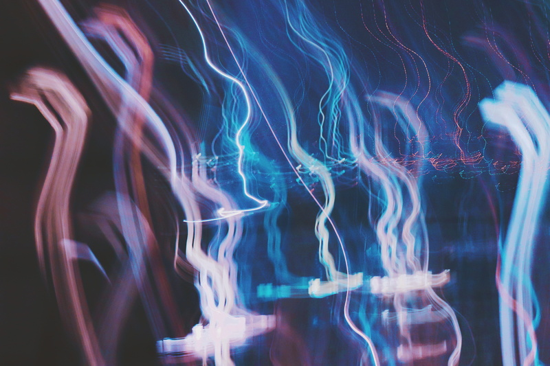 light trail, lights, flowing, light - natural phenomenon, 5K, full frame, illuminated, motion, light painting, no people, multi colored, night, blurred motion
