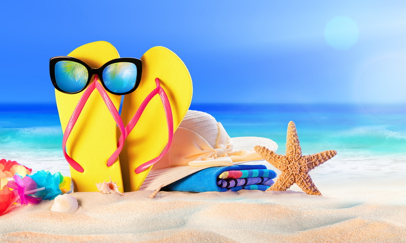 summer, accessories, starfish, hat, star, sea, vacation, seashells, slates, shell, 8K, glasses, beach, sunglasses, sand