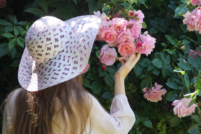 girl, hat, flower, freshness, outdoors, day, petaled, young, summer, pink, pink color, 5K, peony, story, human hair, fragility, leaf, soft, holding, flowering plant