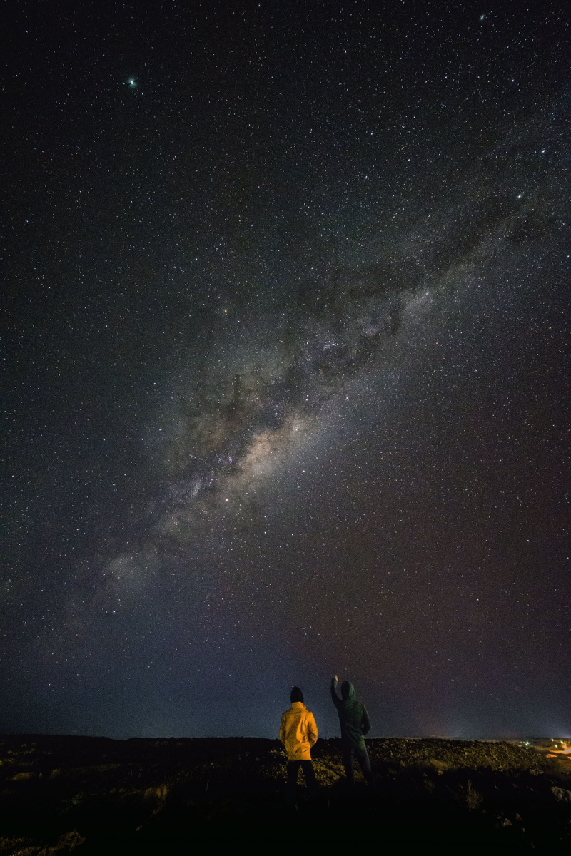 looking up, nature, real people, astrophotographer, new, look, pointing, two, space, couple - relationship, star, follwing, hot, people, infinity, milky
