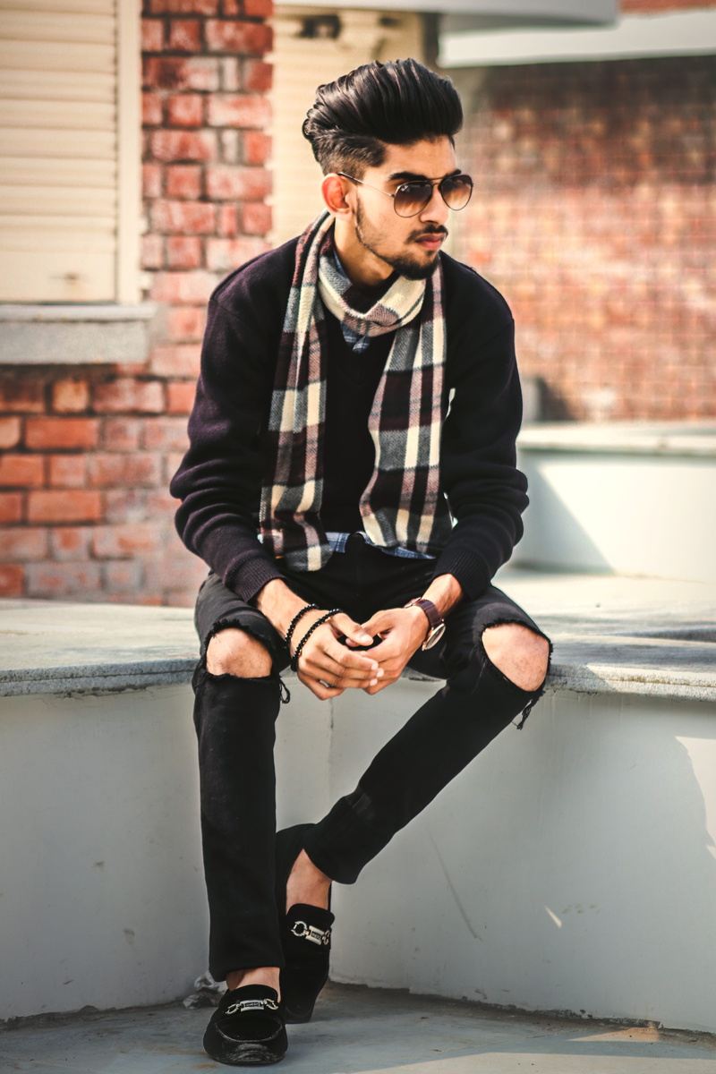 lifestyles, full length, leisure activity, classy, one person, man, mohali, day, brick, front view, swag, young men, gentleman, men, hair, model, fashion