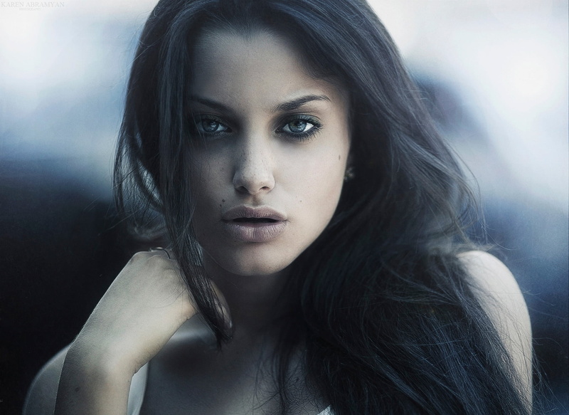 sadness, young women, 1080P, adult, human face, portrait, beauty, Karen Abramyan, long hair, women, white, care, depression - sadness, passion, close-up