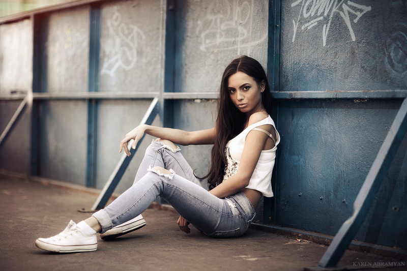 1080P, brunette, model, look, girl, Karen Abramyan