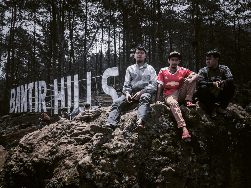 real people, group of people, day, outdoors, land, rock, central java, young adult, rock - object, solid, at sumowono, forest, bantir hills l, sitting