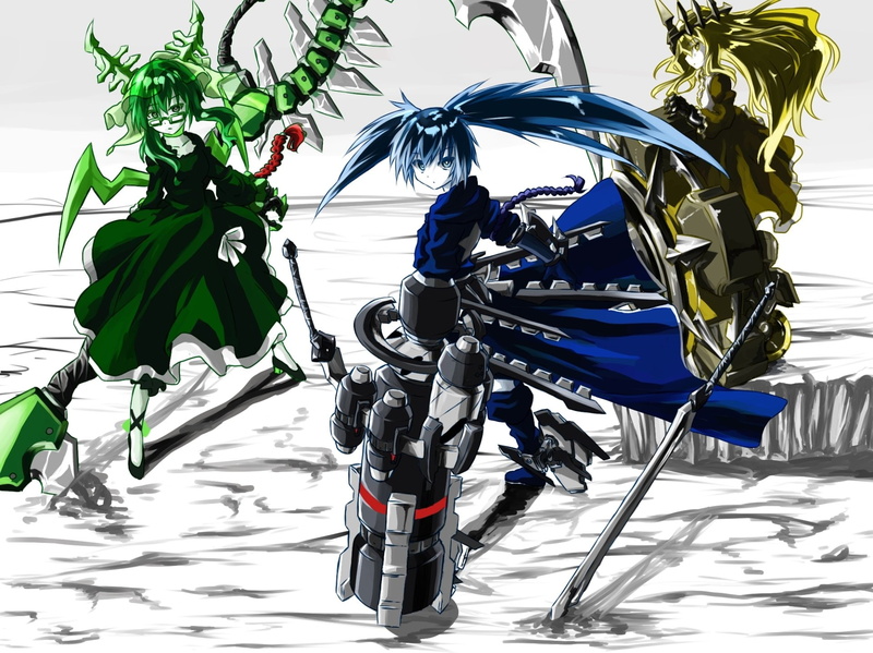 Anime, Chariot (Black Rock Shooter), Dead Master (Black Rock Shooter), 1080P, Black Rock Shooter