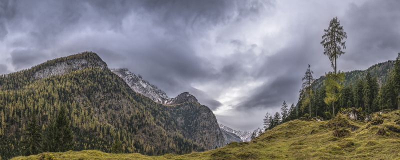 green, landscape, clouds, mountain range, 8K, crest, hike, woodland, germany, daytime, environment, beauty in nature, plant, land, mountainside, berchtesgaden