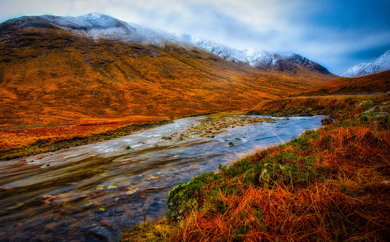 scenics - nature, flowing, Sunset, day, Nature, Mountain, tranquility, skyfall, Brown, beauty in nature, cloud - sky, mountainside, body, environment, outdoors