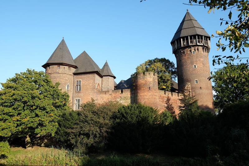 spire, krefeld, plant, history, clear sky, middle ages, nature, growth, day, germany, 4K, tree, castle, building exterior, architecture, the past, old