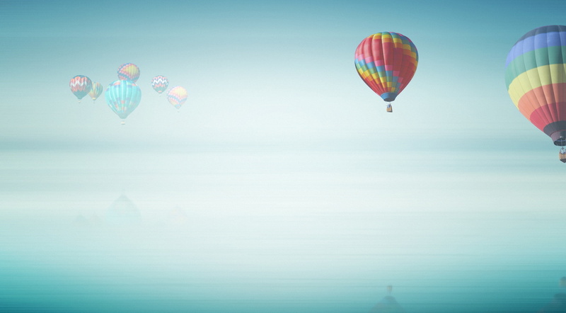 day, ballons, Balloon, air vehicle, nature, water, beauty in nature, hot air balloon, reflection, flying, multi colored, sea, mid-air, Aero, travel, blue