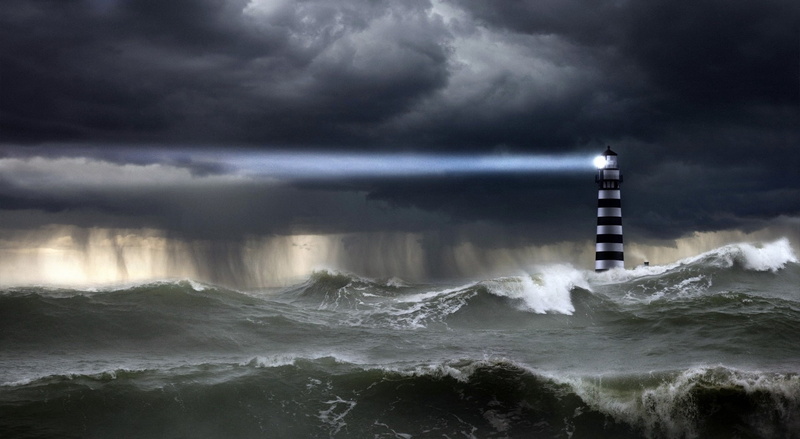 Aero, 1080P, no people, black, beauty in nature, environment, power, Storm, sea, guidance, nature, sky, power in nature, lighthouse, storm cloud, water