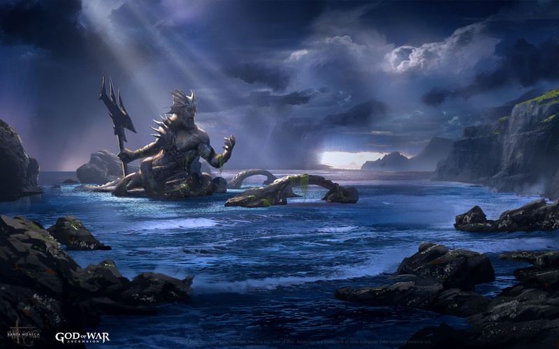 mythology, Poseidon, 1080P, god of war