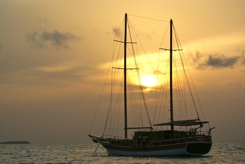 sea, sol, pole, mast, browse, travel, night, tranquility, scenics - nature, eventide, 4K, Quiet, no people, sun, transportation, mode of transportation