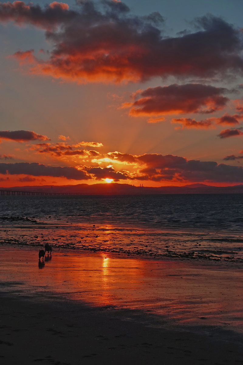 idyllic, outdoors, landscape, orange color, silhouette, twilight, ocean, mar, real people, beauty in nature, beautiful, mirroring, nature, 5K, beach, lake