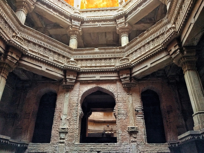 no people, ahmedabad, architecture, window, low angle view, arched, ornate, archaeology, the past, india, travel destinations, crypt, adalaj, building exterior