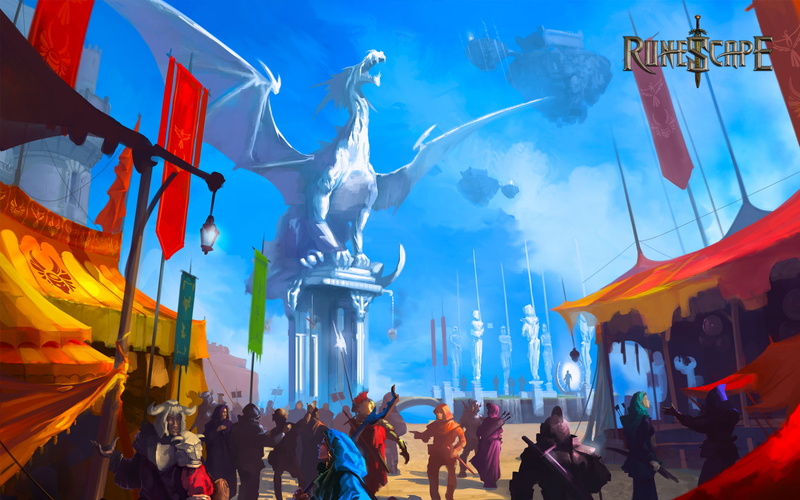 1080P, city, dragon, fantasy, runescape, adventure