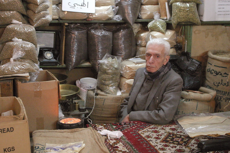 adult, one man only, white hair, casual clothing, one senior man only, Souk, Syria, gray hair, adults only, Bazar, looking at camera, one person, portrait