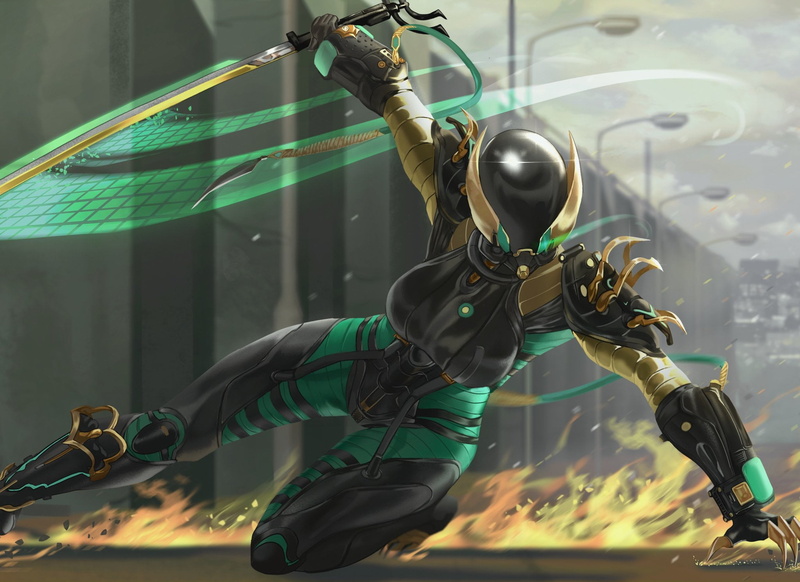 pose, 1080P, Valkyr, art, Warframe, the game