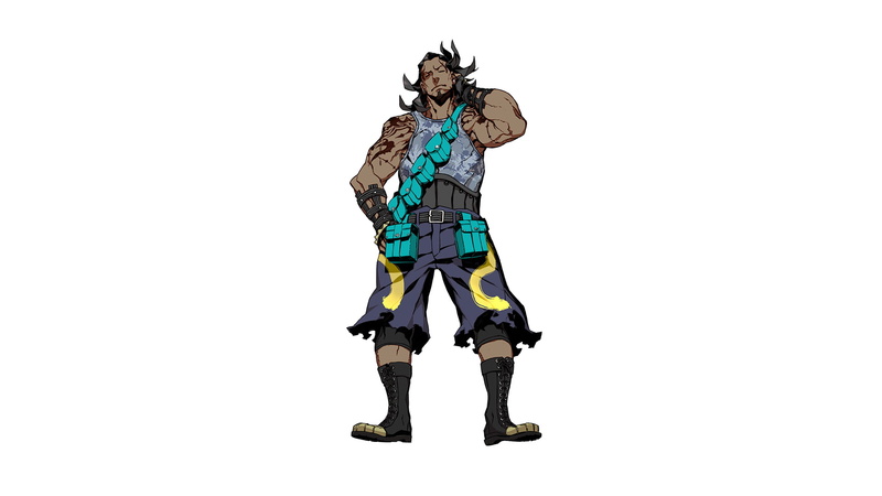 lifestyles, tattoo, belt, copy space, anime, cut out, indoors, standing, leisure activity, Daigo (7th Dragon 2020 ), warrior, one person, full length, communication