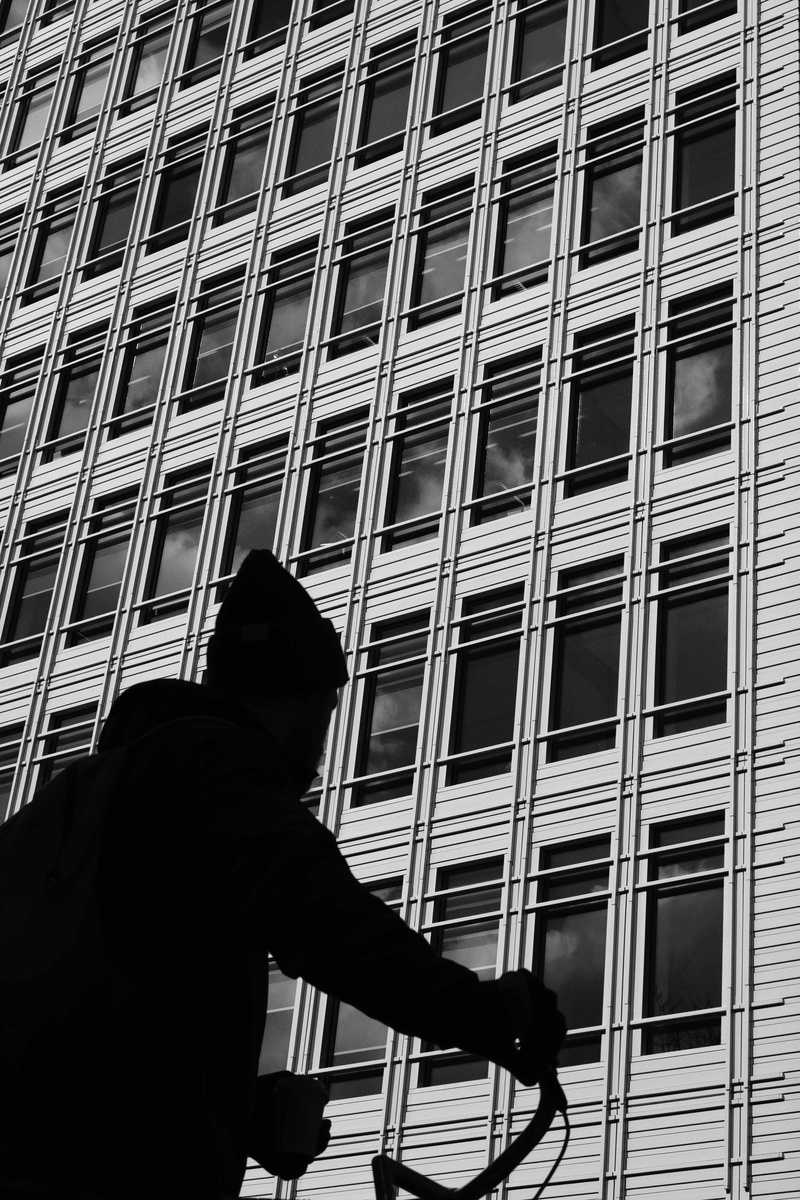 4K, backgrounds, males, business, illustration, big city, built Structure, vector, office Building, businessman, bike, rise, silhouette, facade, urban Scene