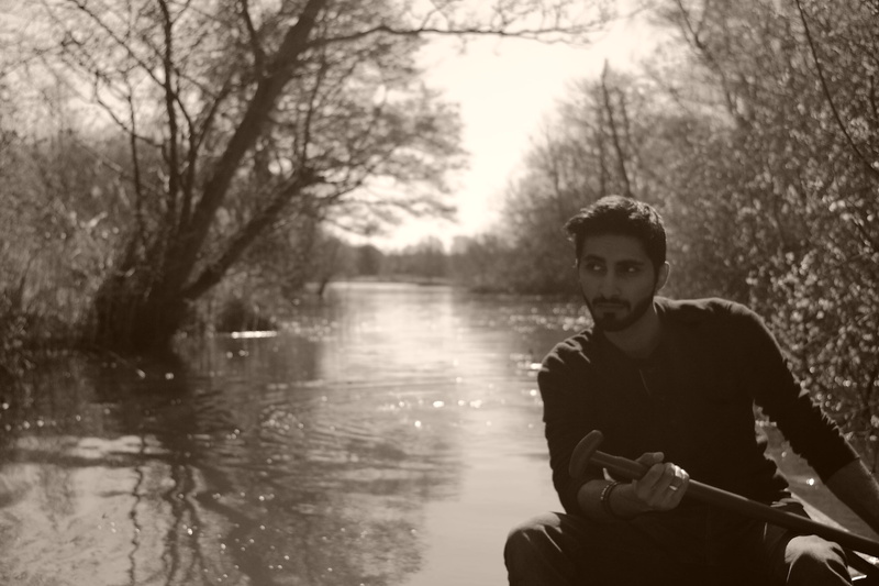 water, canoe, young adult, river ant, england, contemplation, lake, tree, portrait, boat, broads, outdoors, stream, three quarter length, day, sitting