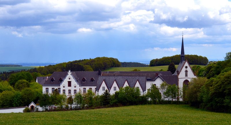 built structure, building exterior, eifel, mansion, nature, rural scene, faith, outdoors, steeple, christen, house, cloud - sky, architecture, no people