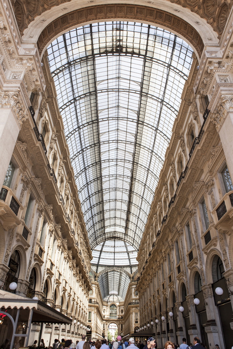 history, luxurious, glass - material, italy, europe, shopping mall, indoors, ceiling, 5K, group of people, tourist, glass, the past, arched, transportation