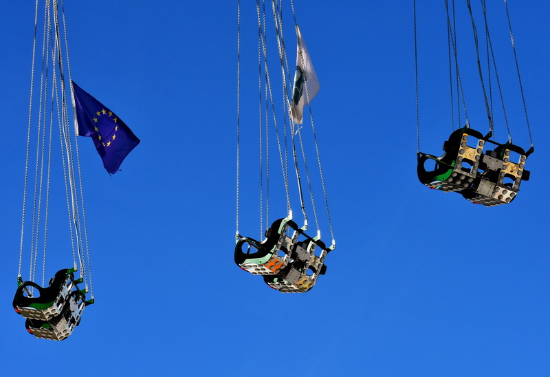 flying, sky, folk festival, carousel, spinning, pleasure, hustle and bustle, nature, year market, people, sunny, ride, rope, clear sky, carnies, arts culture and entertainment