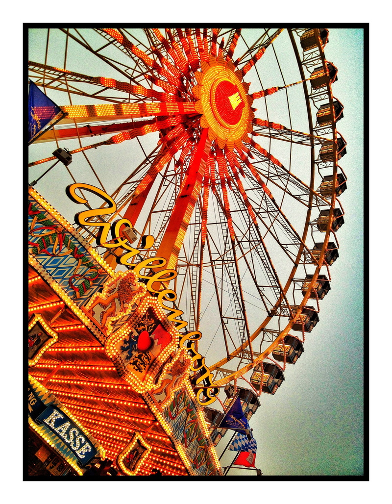 auto post production filter, no people, colorful, low angle view, carousel, sky, dom, pattern, wheel, arts culture and entertainment, folk festival, transportation