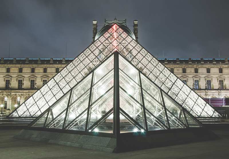 paris, travel destinations, tourism, museum, outdoors, cloud - sky, style, built structure, pyramid, building, connection, symmetrical, rooftop, the past