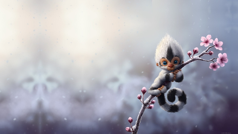 snowing, focus on foreground, Momo, selective focus, childrens, frozen, nature, marmosets, animal, twig, day, no people, branch, snow, close-up, art, Sakura